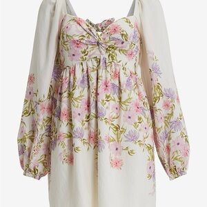 Express Floral Long Sleeve Dress